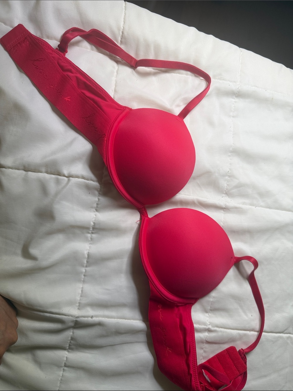Pink - Red Women’s Padded Red Bra - Comfortable Everyday Support 34B